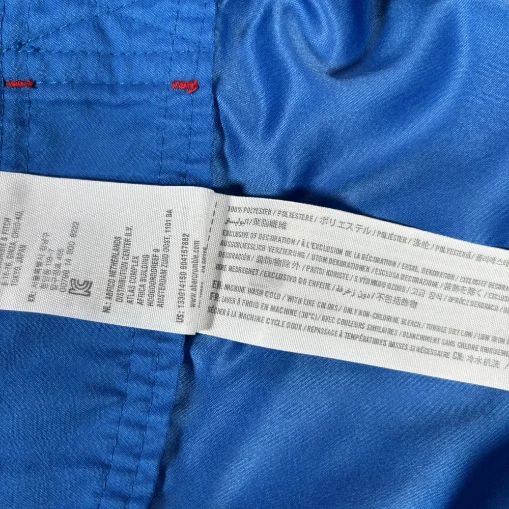 Abercrombie & Fitch Board Shorts Mens L Blue Unlined Swim Trunks Surf Y2K‎